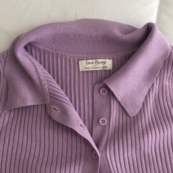 Collard long sleeve top - worn once - Picture 2 of 3